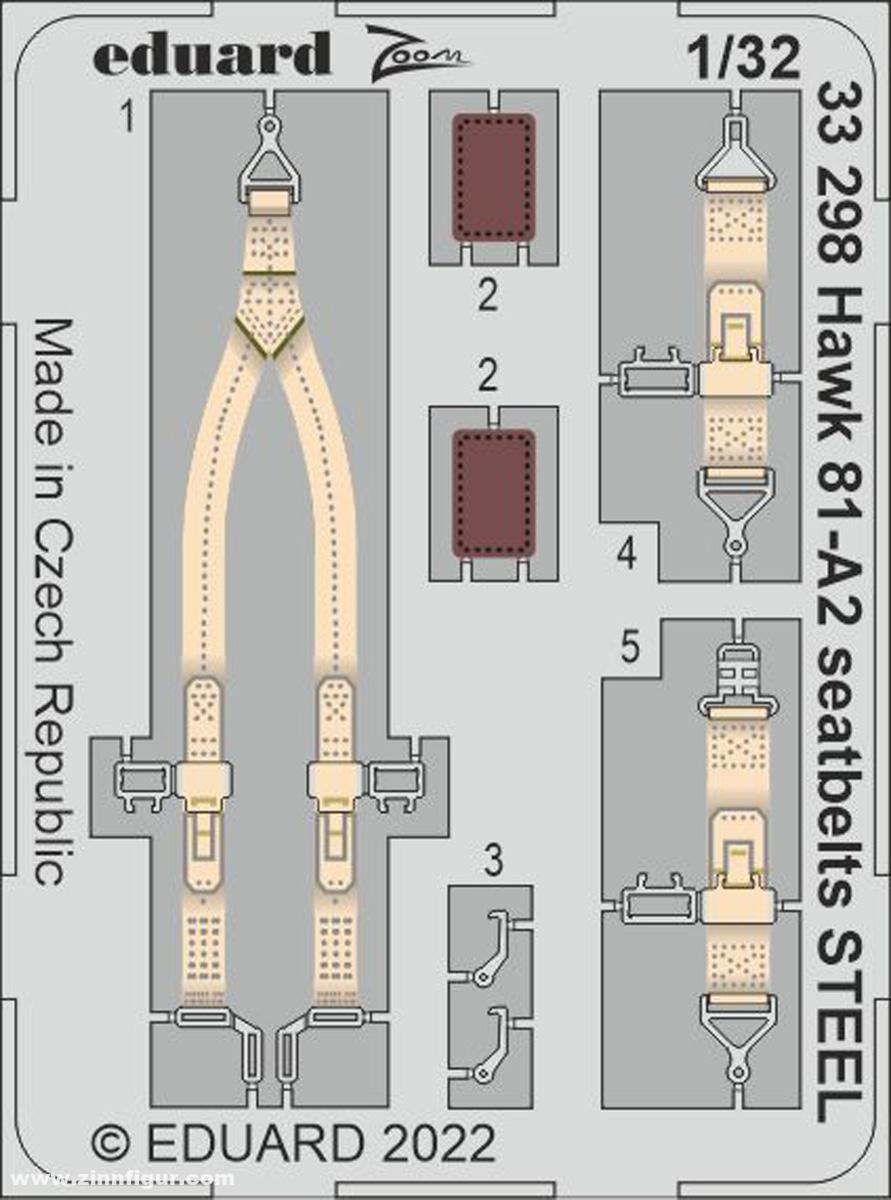 Eduard Hawk 81-A2 Gurte (Stahl)