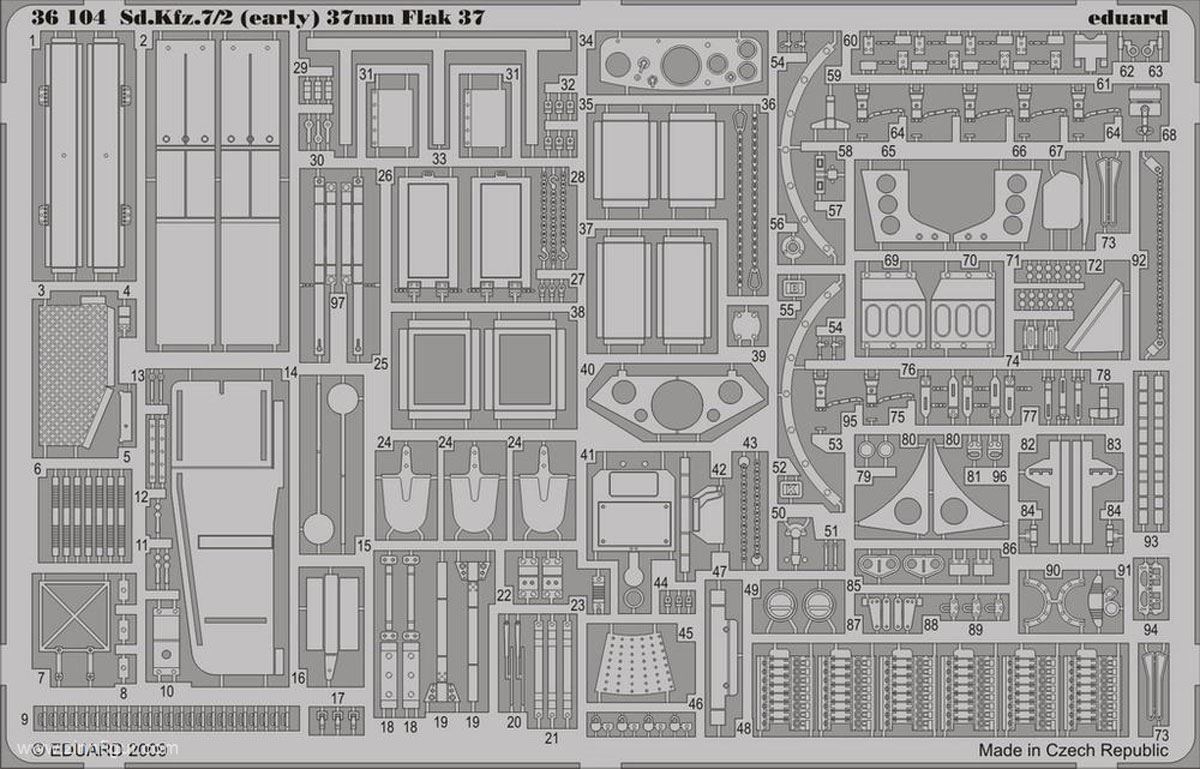 Eduard Sd.Kfz. 7/2 (früh) 37 mm Flak 37