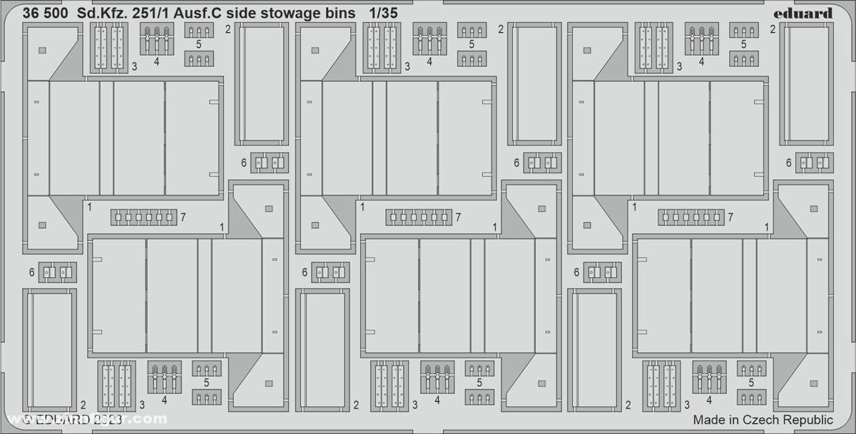 Eduard Sd.Kfz.251/1 Ausf.C seitliche Kästen