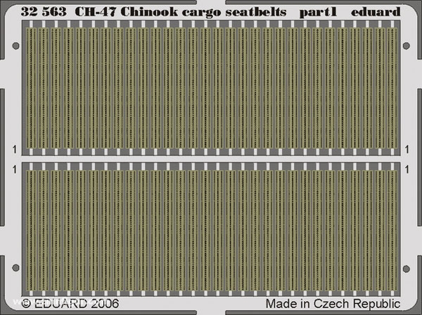 Eduard CH-47 Chinook cargo seatbelts