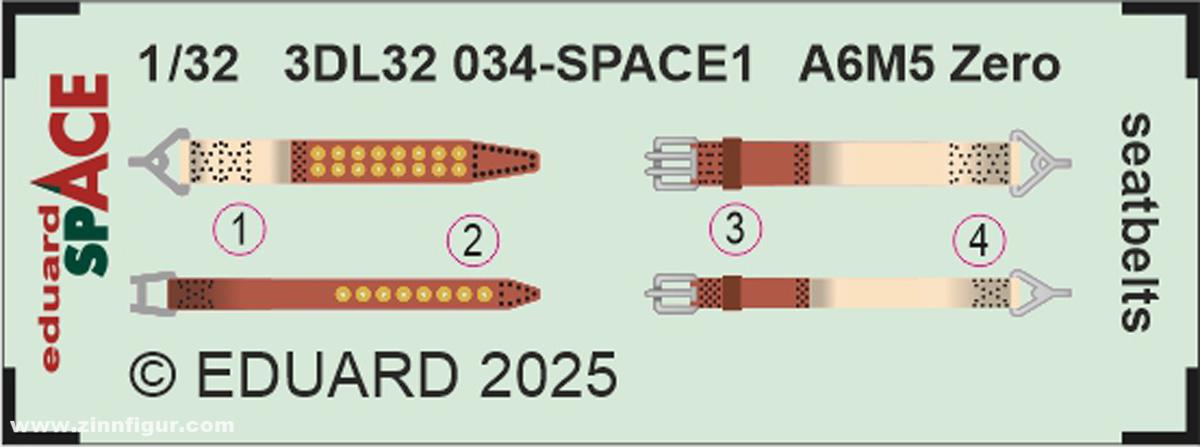 Eduard A6M5 Zero Gurte - SPACE