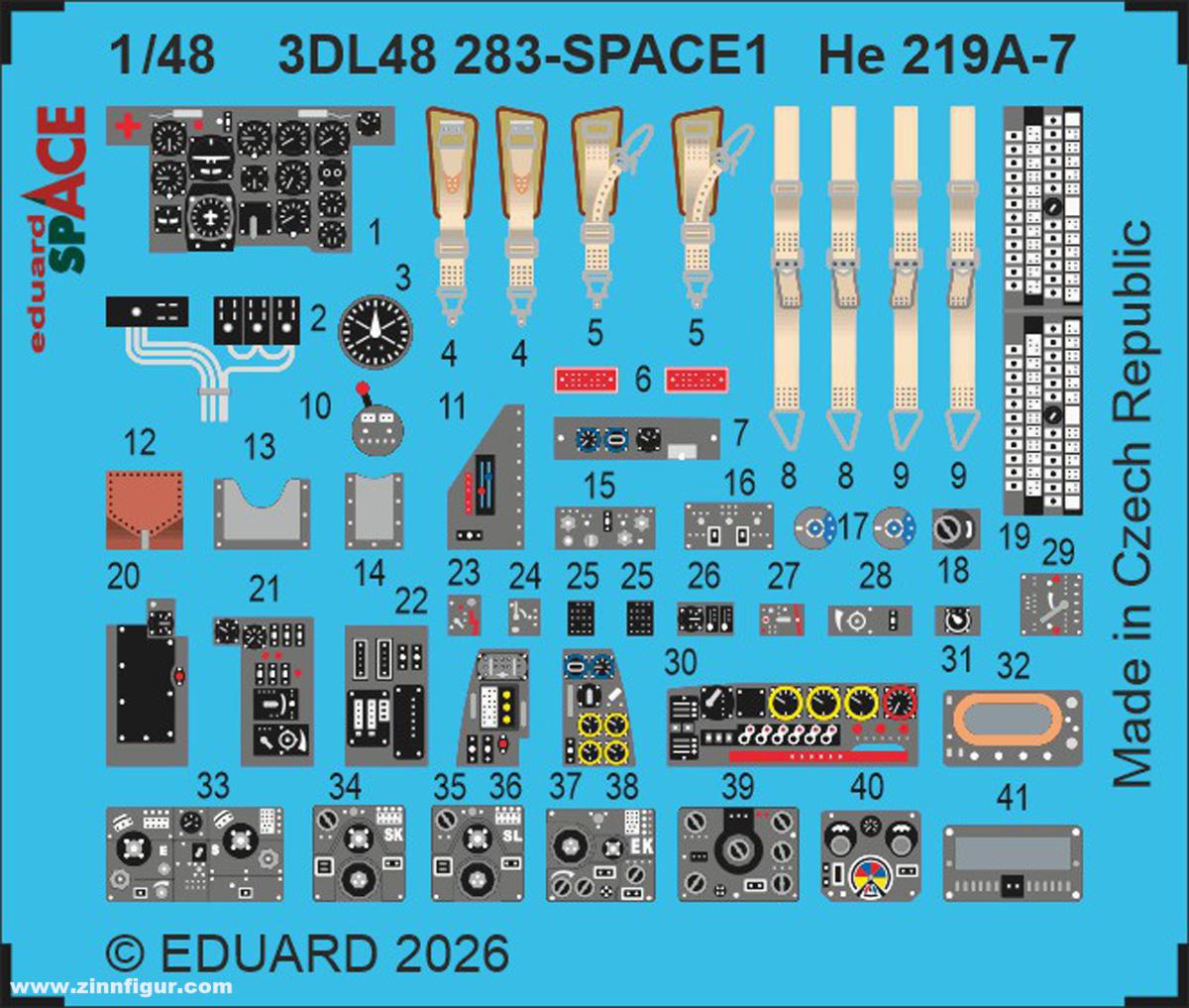 Eduard He 219A-7 - SPACE (Tamiya)