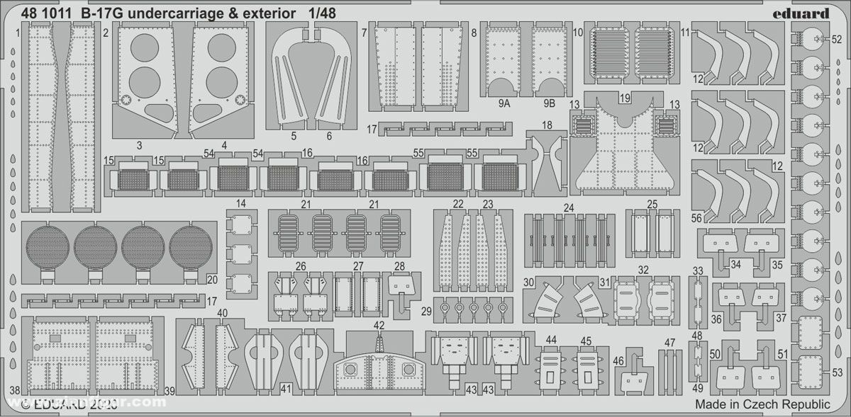 Eduard B-17G Fahrwerk- & Außendetails