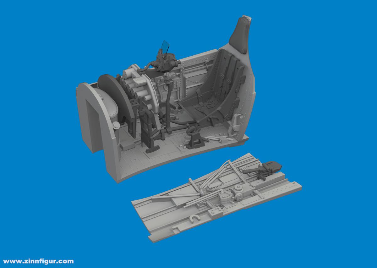 Eduard P-40E Cockpit mit spätem Sitz - PRINT