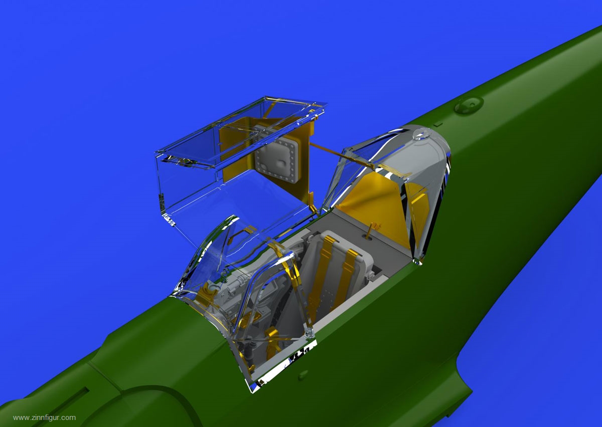 Eduard Bf 109F Cockpit mit frühem Sitz