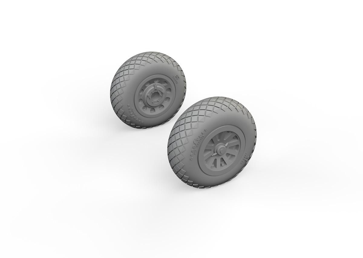 Eduard P-51B/C Räder mit Diamant-Profil - Print