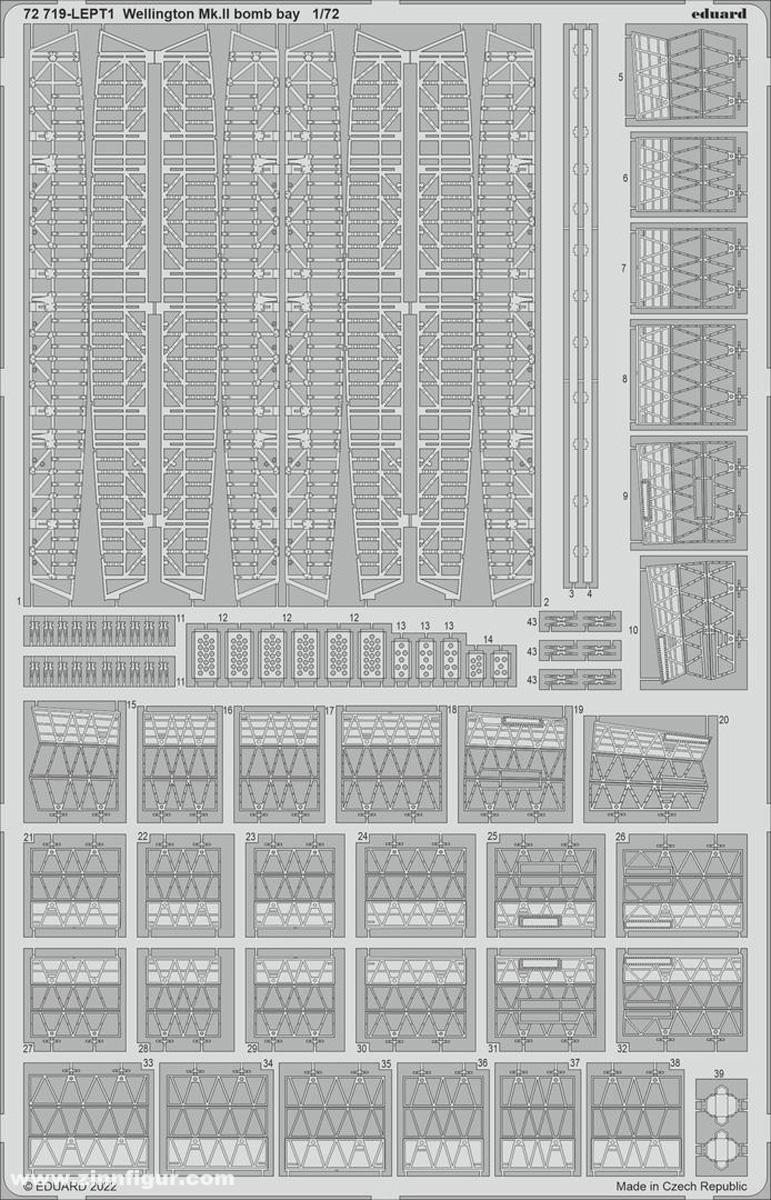 Eduard Wellington Mk.II Bombenschachtdetails