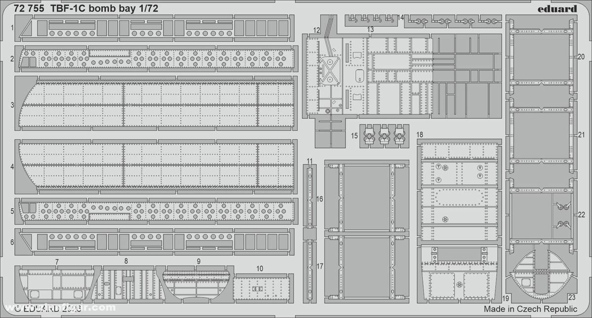Eduard TBF-1C Bombenschachtdetails (Hobby Boss)