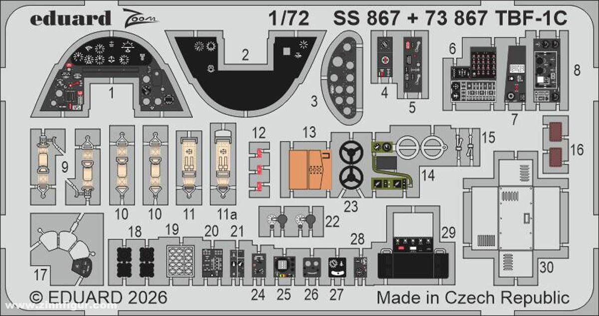 Eduard TBF-1C - ZOOM (Hobby Boss)