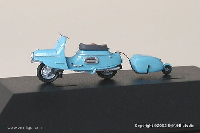Hauler Scooter Cezeta mit PAV Anhänger 1957