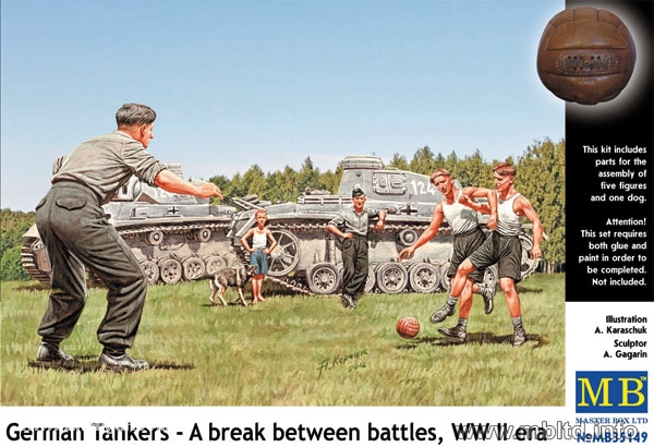Master Box Deutsche Panzersoldaten beim Fußball spielen