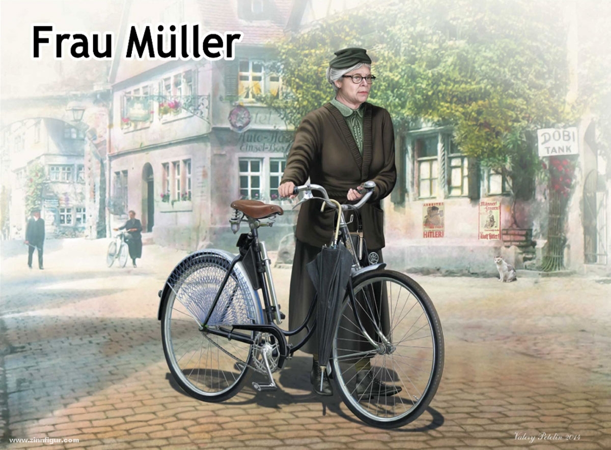 Master Box Frau Müller mit Fahrrad