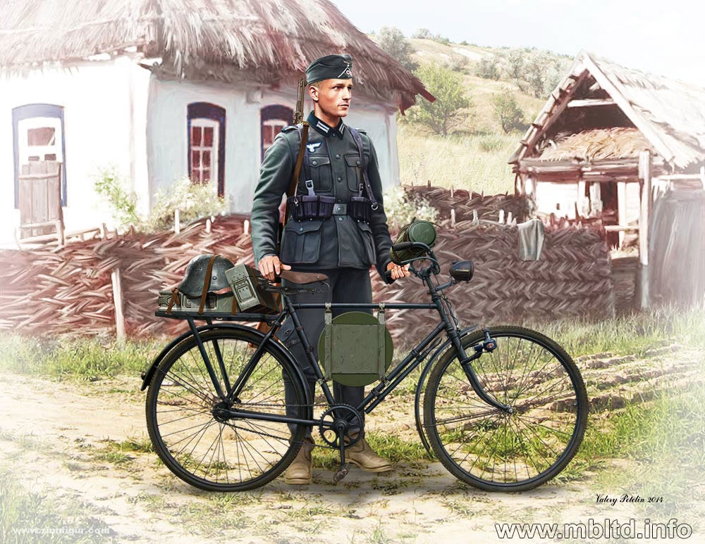 Master Box Deutscher Soldat mit Fahrrad - 1939-42