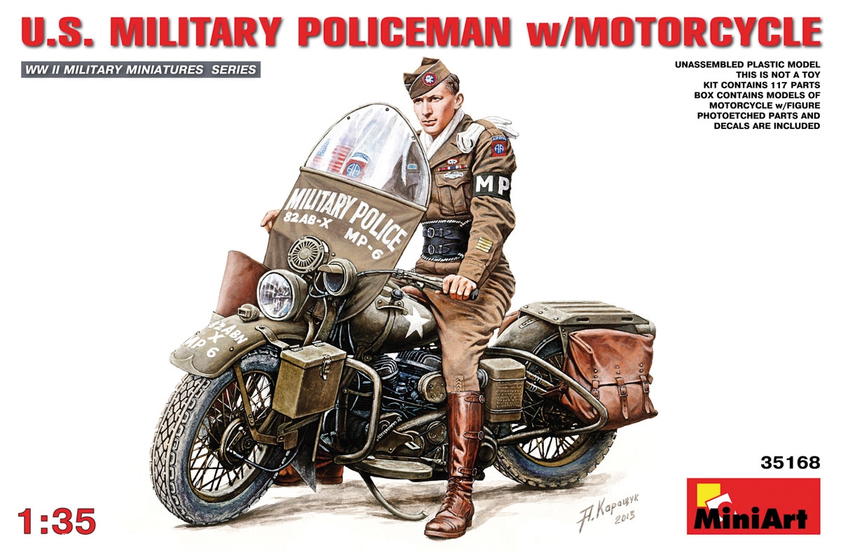 Miniart US Militärpolizist mit Motorrad