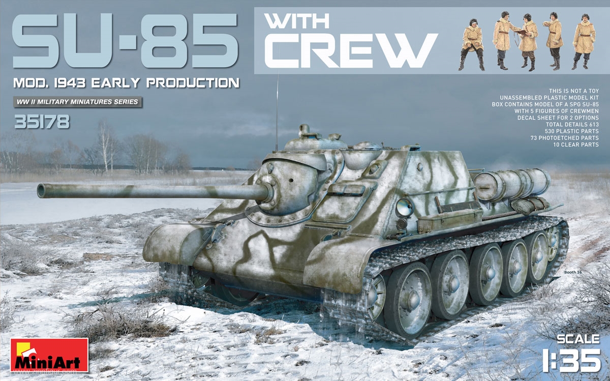 Miniart SU-85 Mod.1943 frühe Produktion mit Figuren