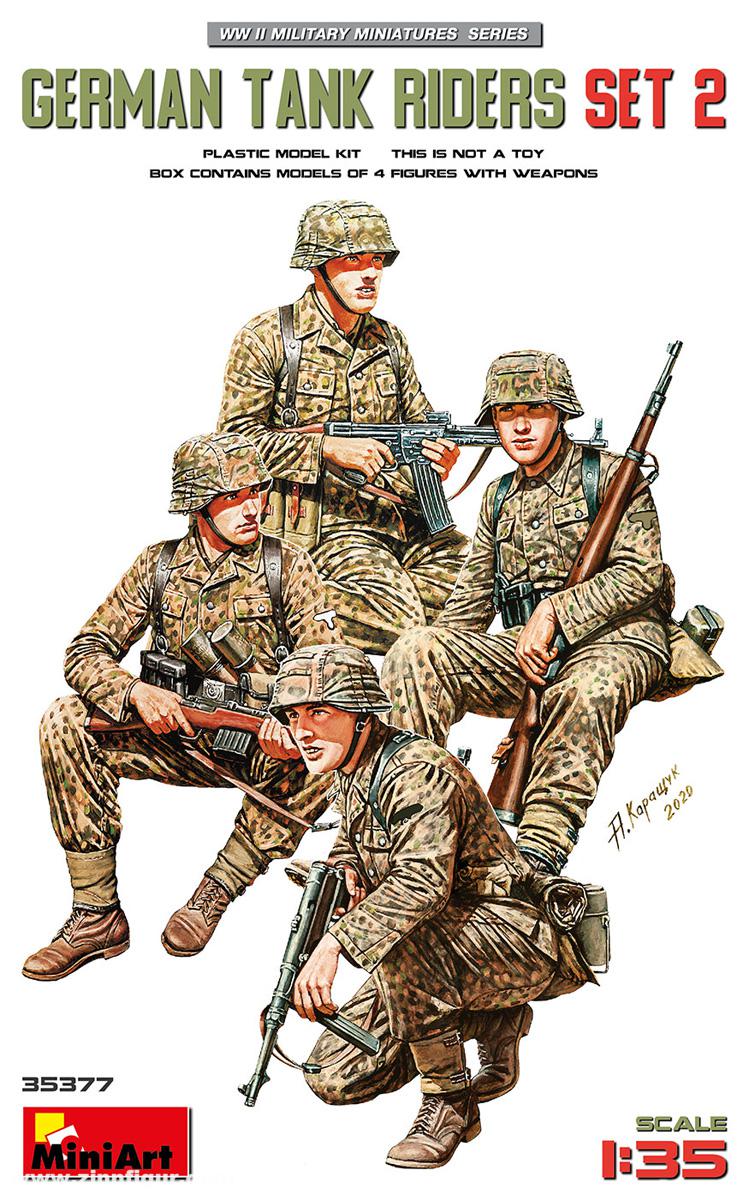 Miniart Deutsche Soldaten auf Panzer sitzend - Set 2
