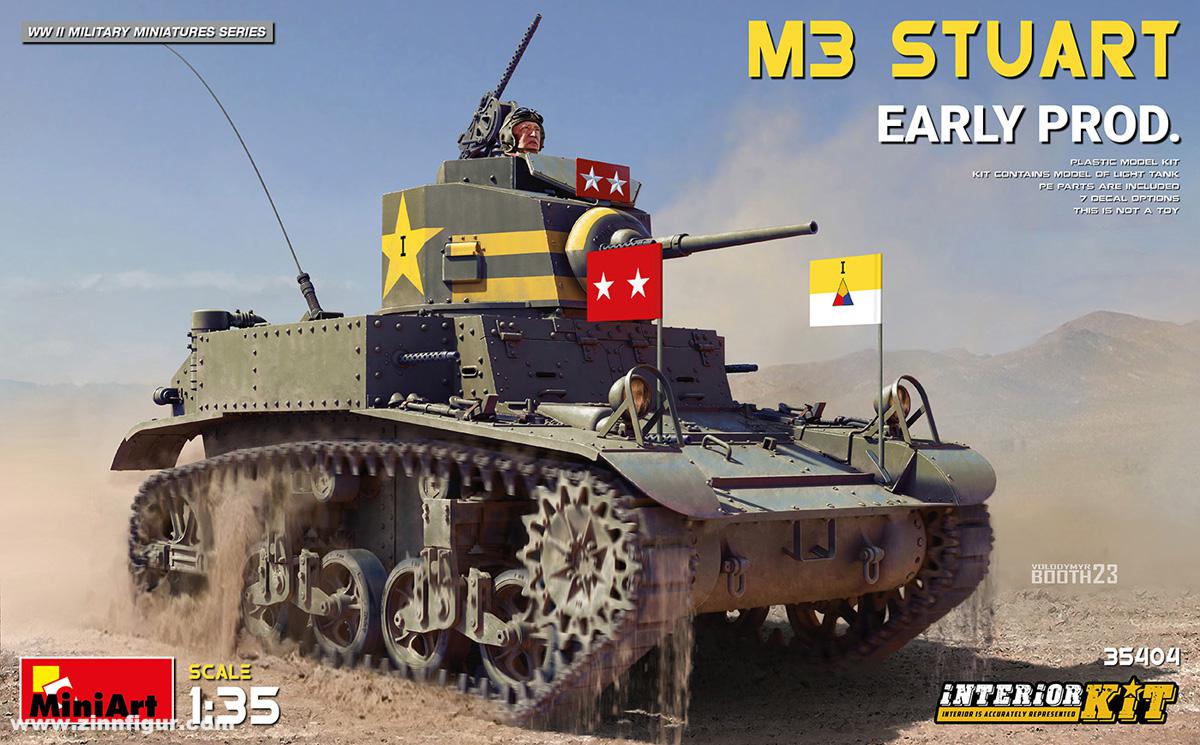 Miniart M3 Stuart frühe Produktion - mit Innendetails