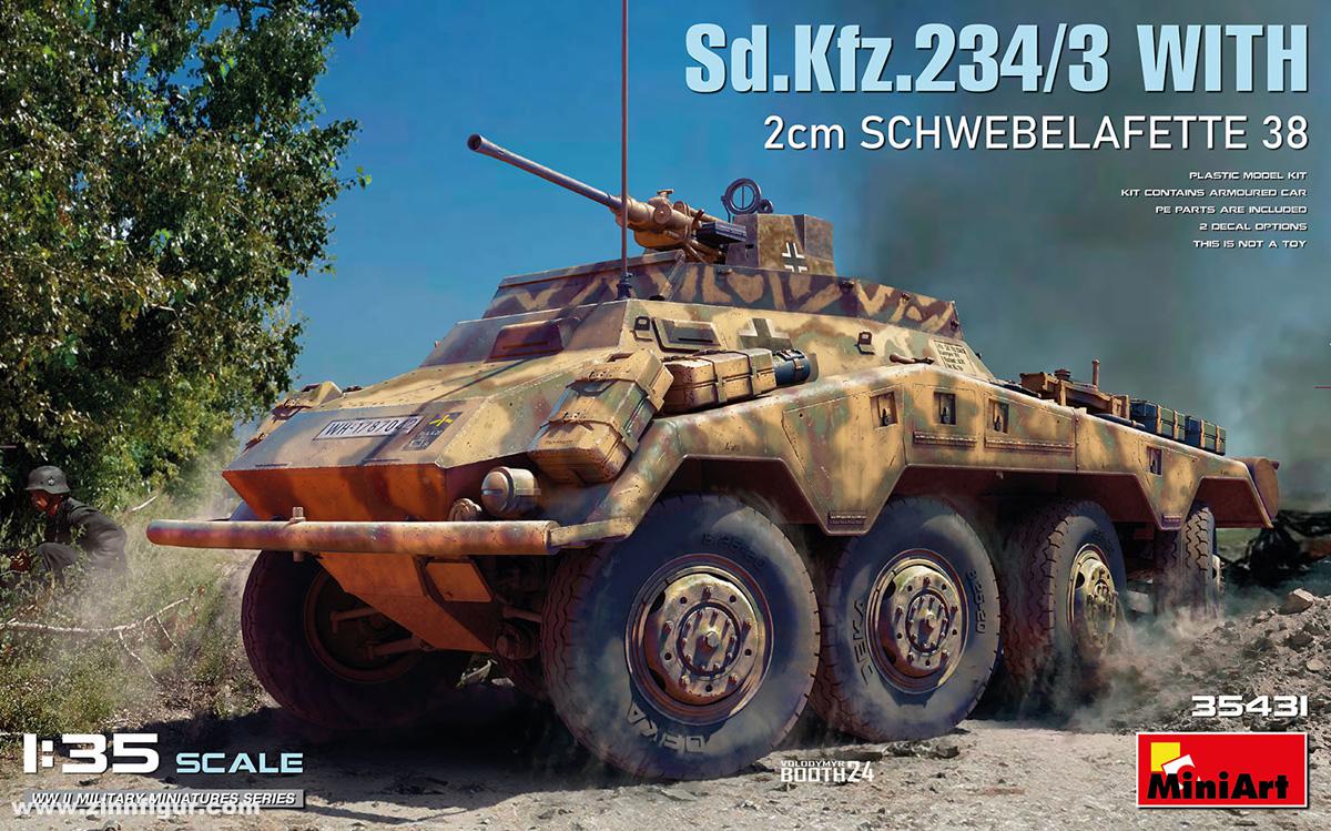 Miniart Sd.Kfz.234/3 mit 2cm Schwebelafette 38
