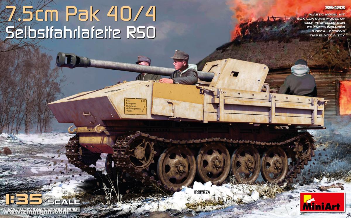 Miniart 7,5cm PaK 40/4 auf Gep. Selbstfahrlafette RSO
