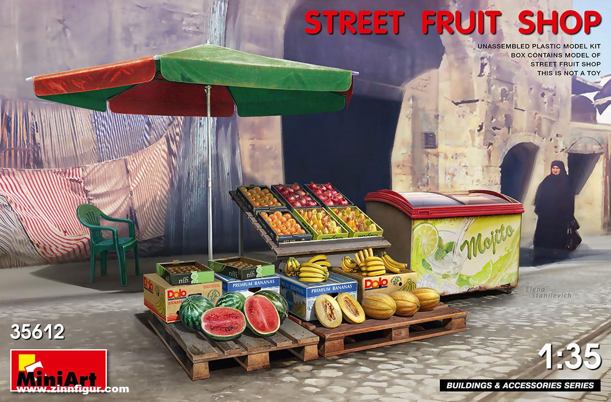 Miniart Straßenstand: Obst