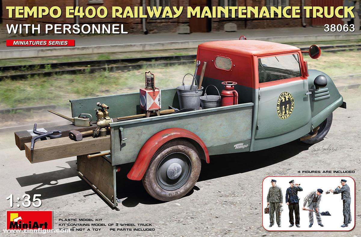 Miniart Tempo E400 'Reichsbahn' mit Figuren