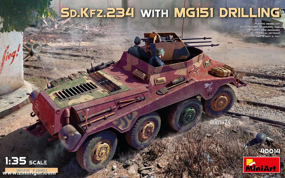 Miniart Sd.Kfz.234 mit MG151 Drilling