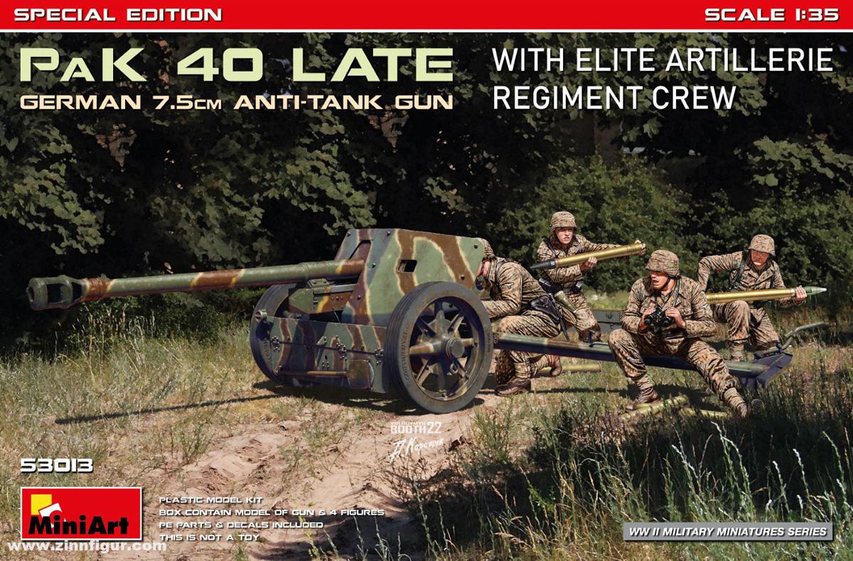 Miniart 7.5cm PaK 40 spät mit Elite-Artilleristen - Special Edition
