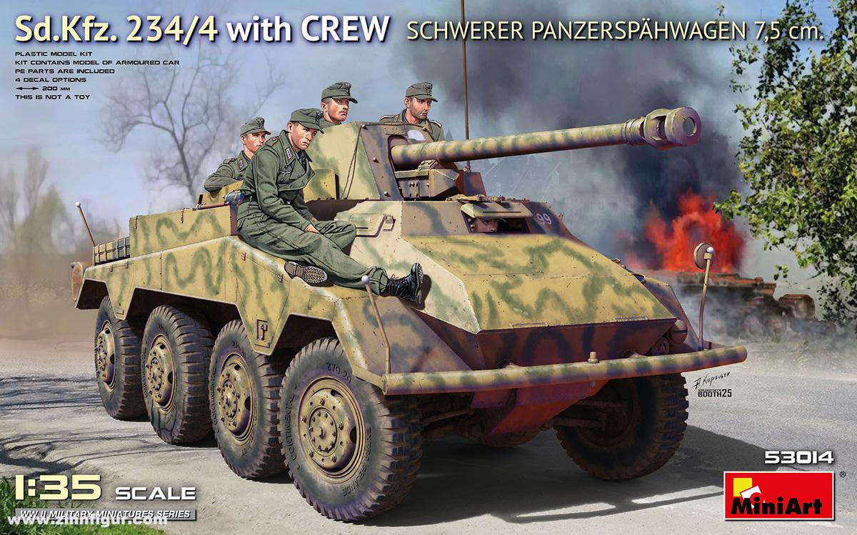 Miniart Sd.Kfz.234/4 Schwerer Panzerspähwagen 7.5cm mit Besatzung