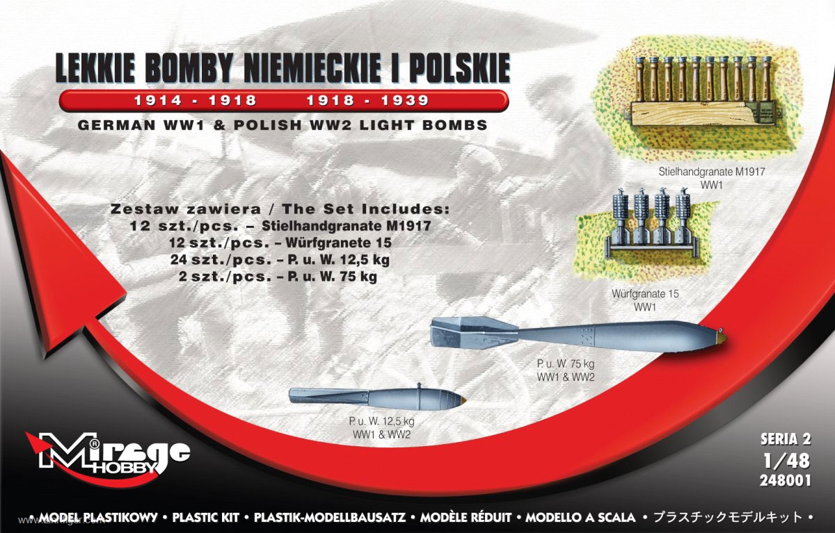 Mirage Hobby Deutsche und Polnische Bomben