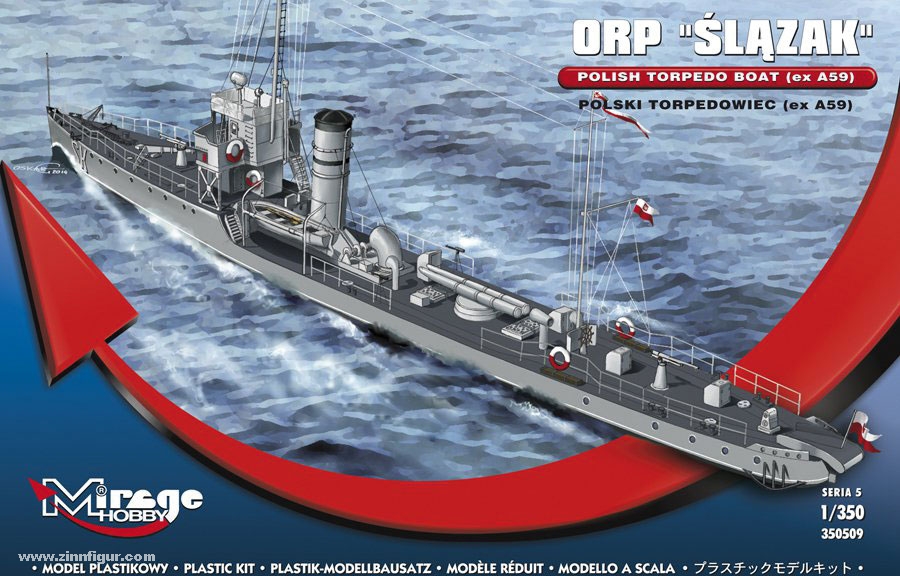 Mirage Hobby ORP Slazak Torpedoboot (ex A59)