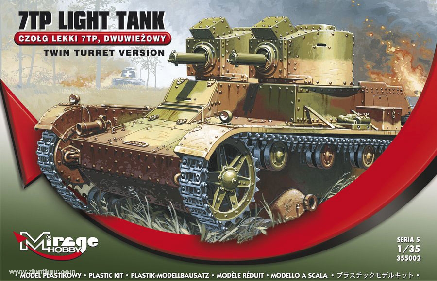 Mirage Hobby 7TP Leichter Panzer mit Zwillingsturm