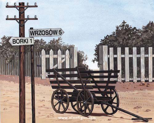 Mirage Hobby Landstraße mit Leiterwagen