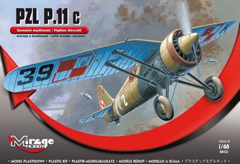 Mirage Hobby PZL P.11c mit Bomben,