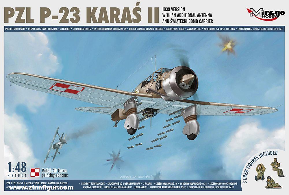 Mirage Hobby PZL P-23 Karas II mit Zusatzantenne - 1939