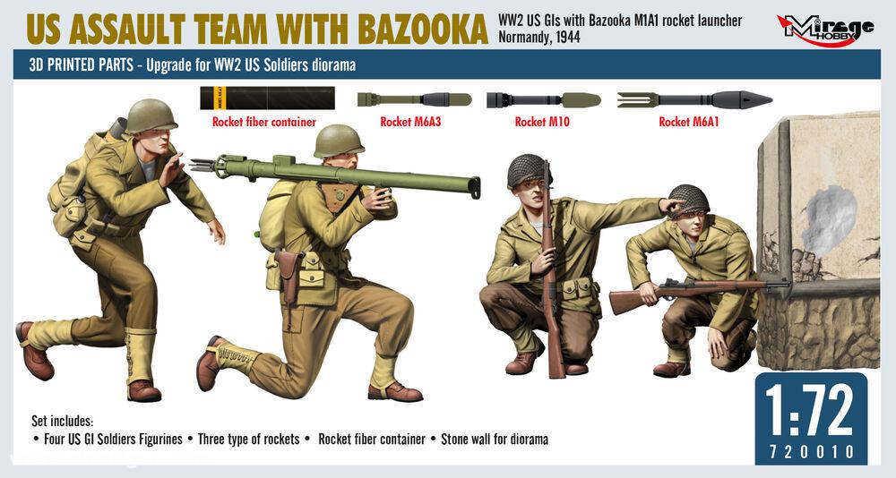 Mirage Hobby US Sturmtrupp mit Bazooka - Normandie 1944