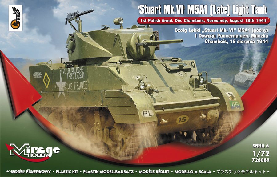 Mirage Hobby Stuart Mk.VI M5A1 (spät) Leichter Panzer