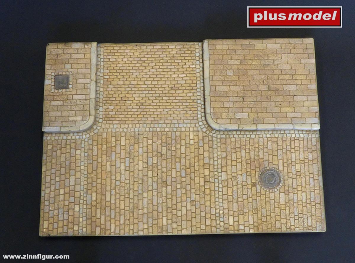 Plus Models Display Base - Kopfsteinpflaster mit Straßenkreuzung