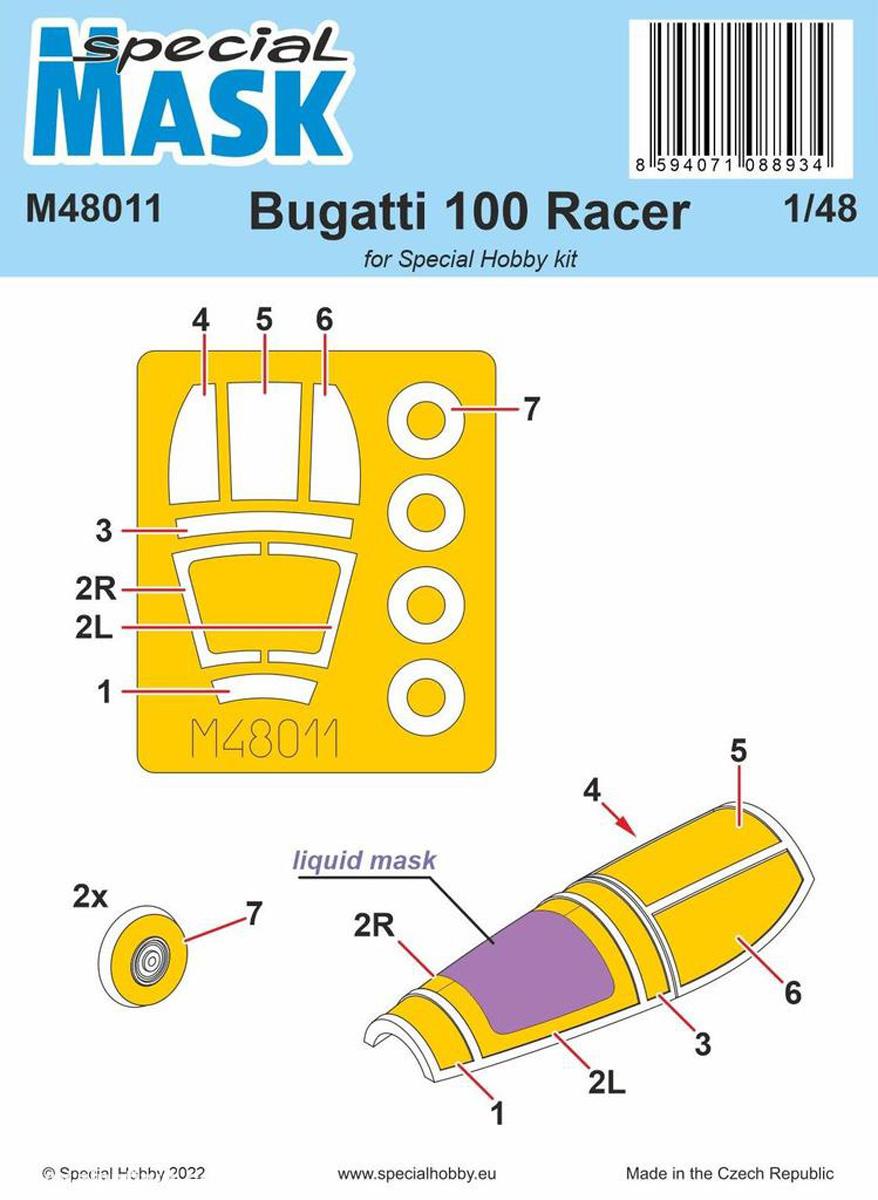 Special Hobby Bugatti 100 Maskierfolie