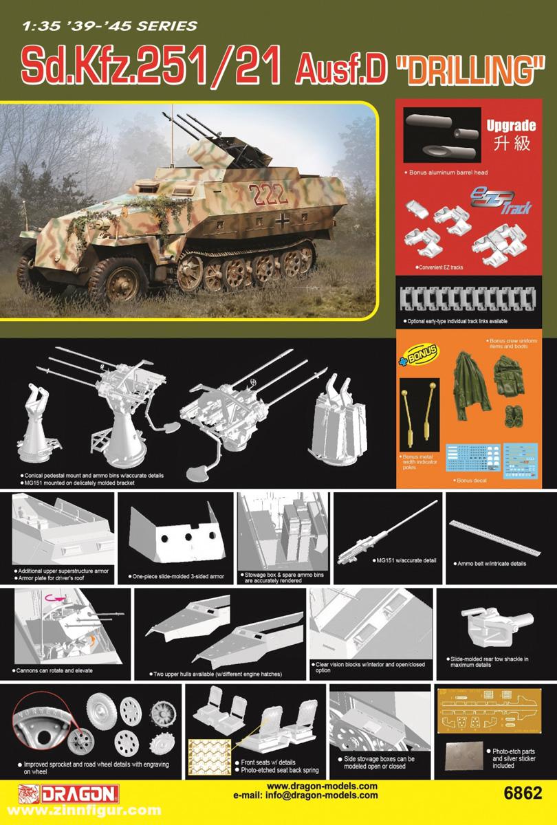Dragon Models Sd.Kfz.251/21 Ausf.D Drilling