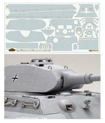Tamiya Zimmerit-Bogen für Königstiger Porsche