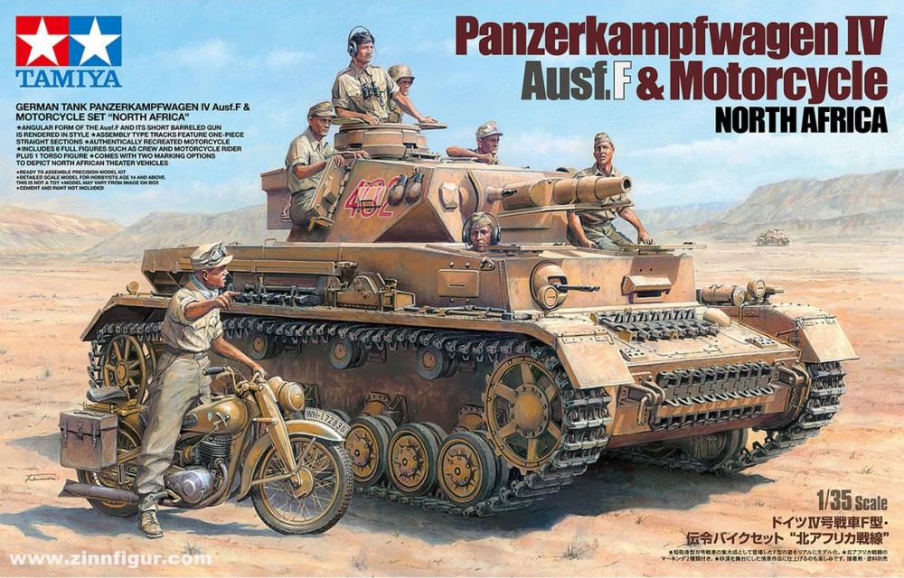 Tamiya Pz.Kpfw.IV Ausf.F mit Motorrad 'Nordafrika'