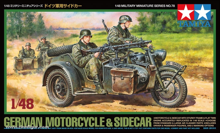 Tamiya Motorrad mit Beiwagen