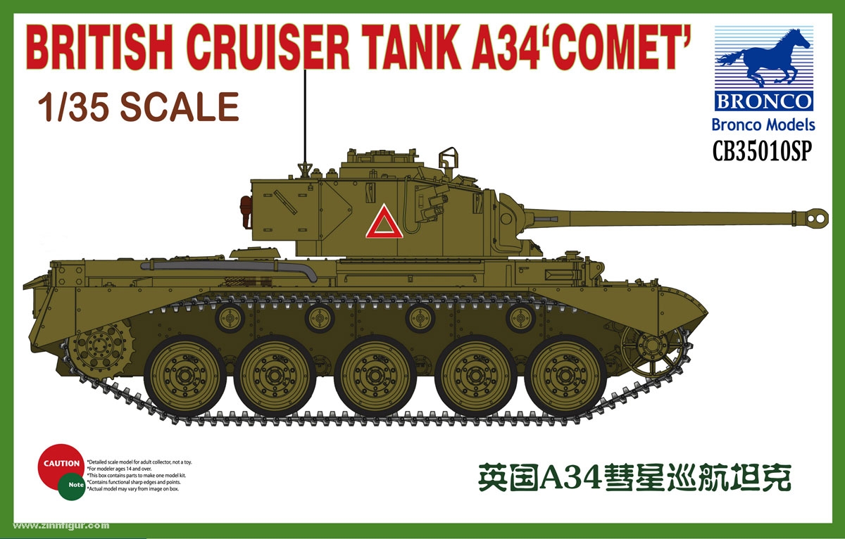 Bronco Model Britischer Cruiser Tank A34 Comet