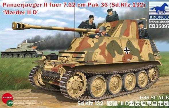 Bronco Model Panzerjäger II 7,62 cm Pak 36 (Sd.Kfz. 132) Marder II D