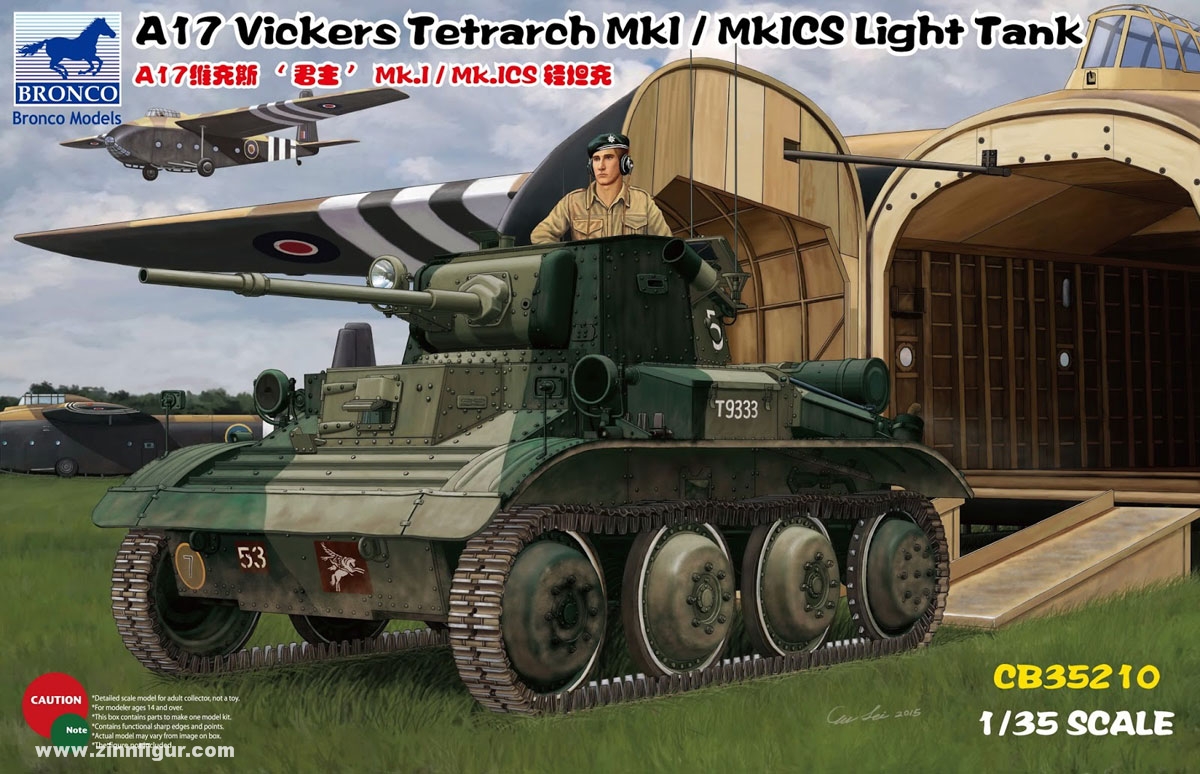 Bronco Model A-17 Vickers Tetrarch Mk.I / Mk.1CS Leichter Panzer