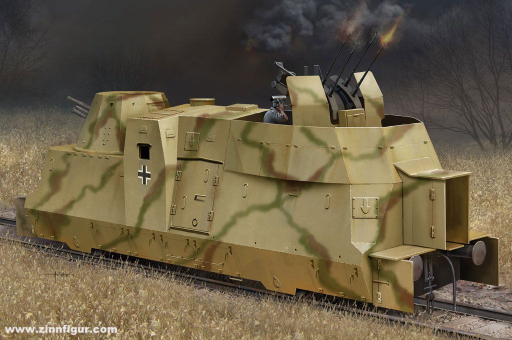 Hobby Boss Panzerzug Kanonen und Flakwagen