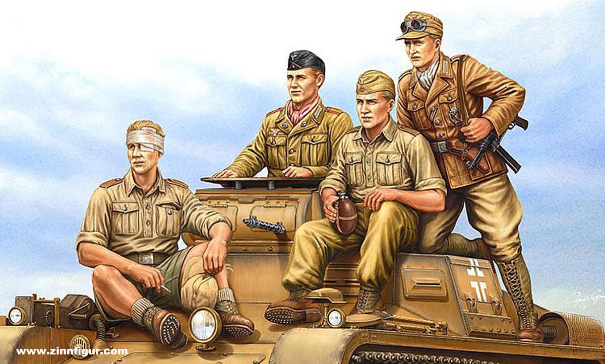 Hobby Boss Deutsche Panzerbesatzung in Tropenuniform