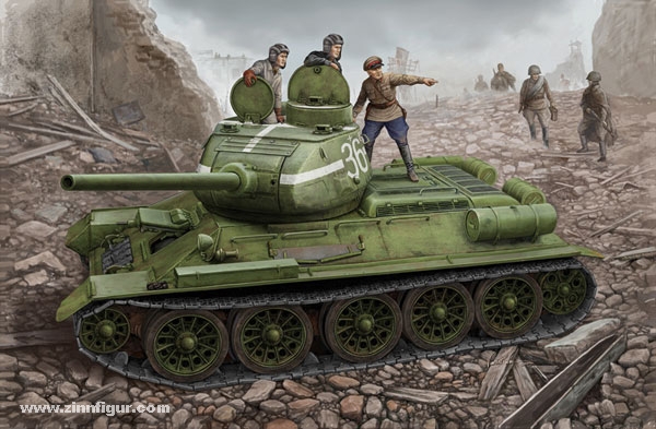 Hobby Boss T-34/85 Tank, Model 1944, flacher Turm