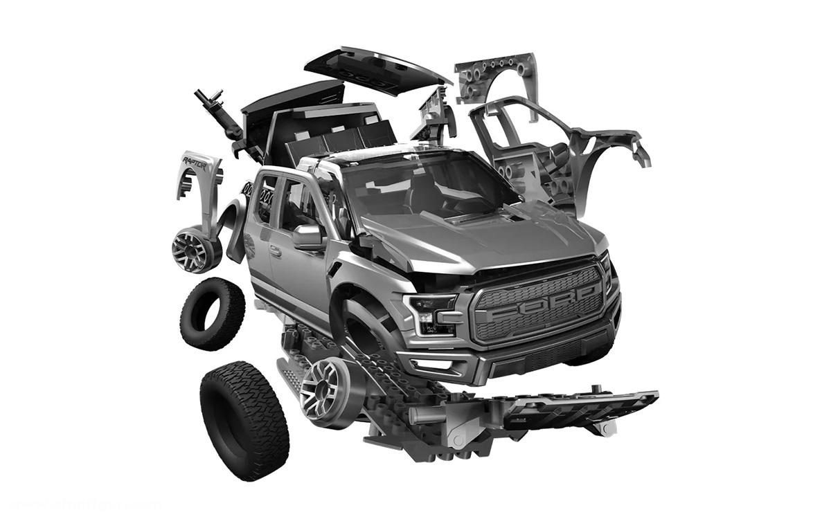 Airfix Ford F-150 Raptor Grey - QUICKBUILD