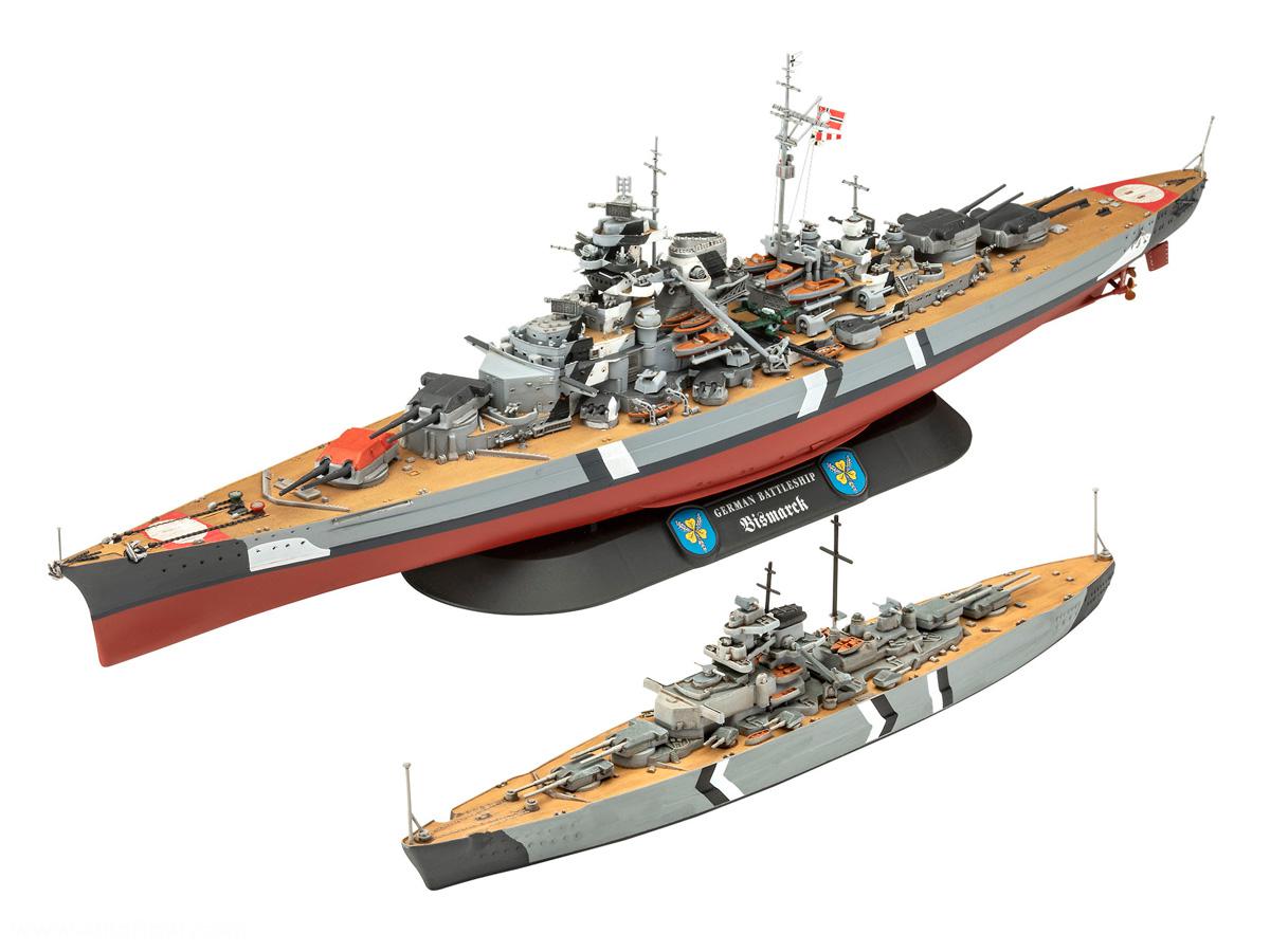 Revell Geschenkset 'Die Legendäre Bismarck - 1:700/1:1200
